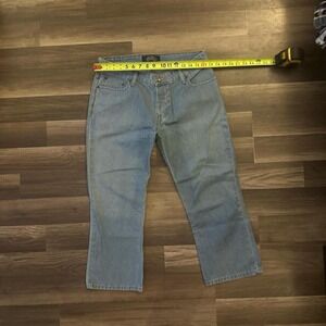 Levi's 501 blue denim capri jeans Y2K‎